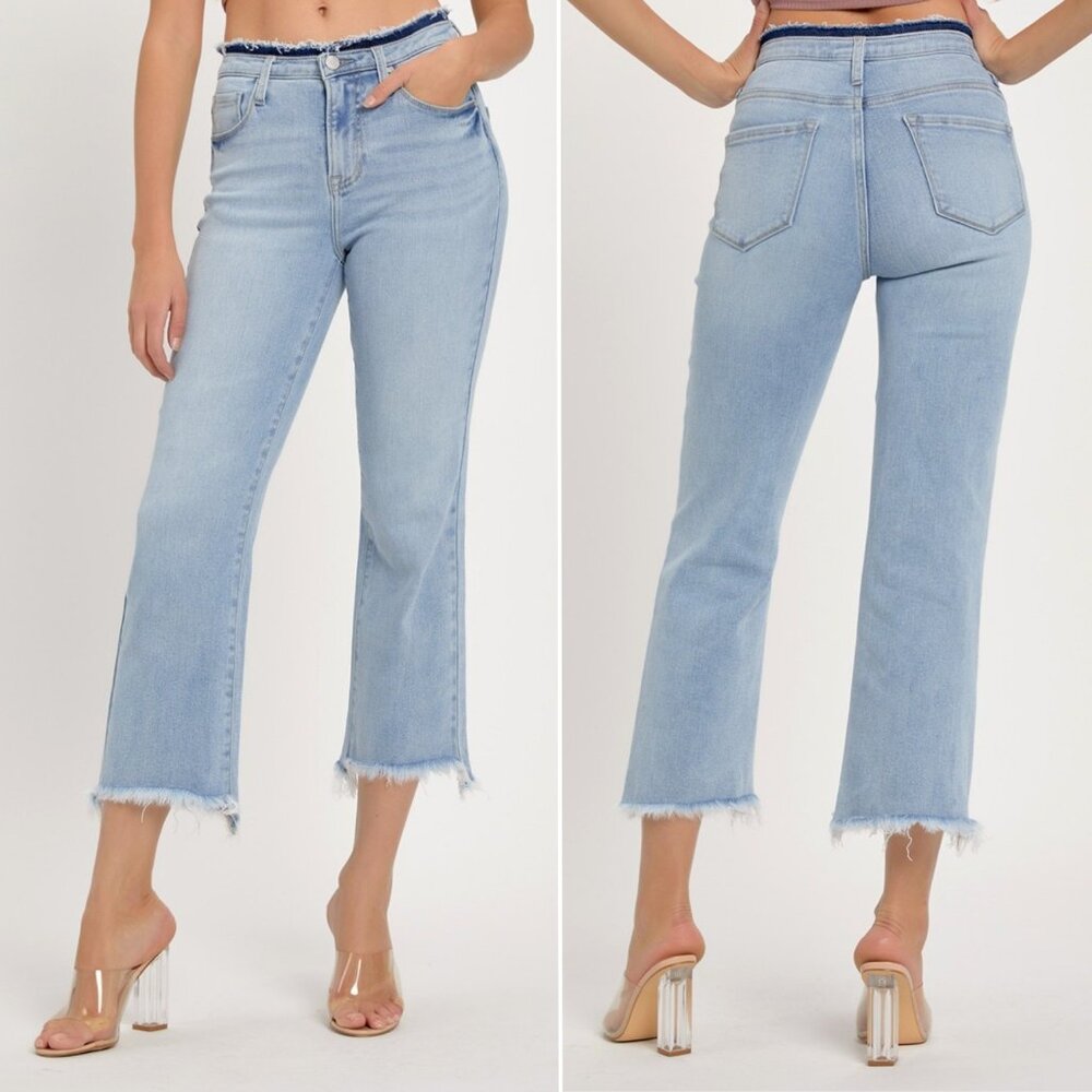 RISEN Crop Flare Jeans - Size 9/29 - Picture 3 of 13
